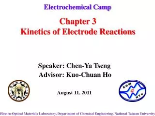 Chapter 3 Kinetics of Electrode Reactions