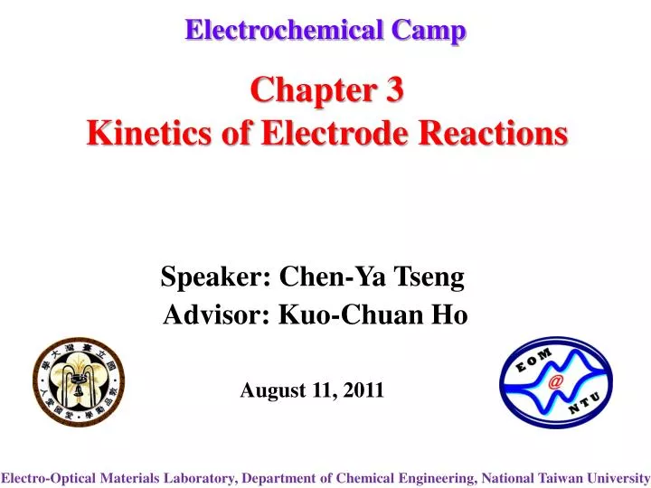 chapter 3 kinetics of electrode reactions