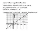 Exponential and Logarithmic Functions - slide 1