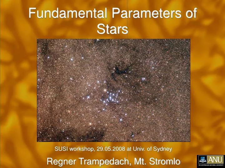 fundamental parameters of stars