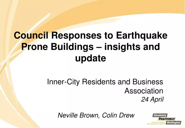 council responses to earthquake prone buildings insights and update