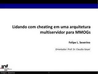 lidando com cheating em uma arquitetura multiservidor para mmogs