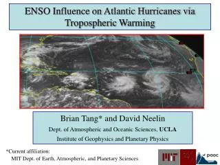 ENSO Influence on Atlantic Hurricanes via Tropospheric Warming