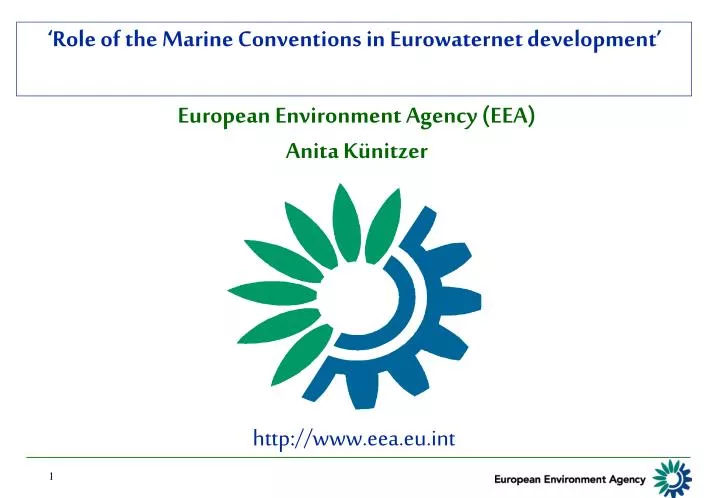 european environment agency eea anita k nitzer