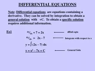 differential equations
