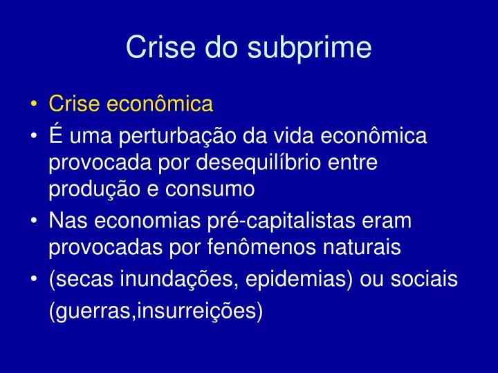 crise do subprime