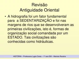 revis o antiguidade oriental