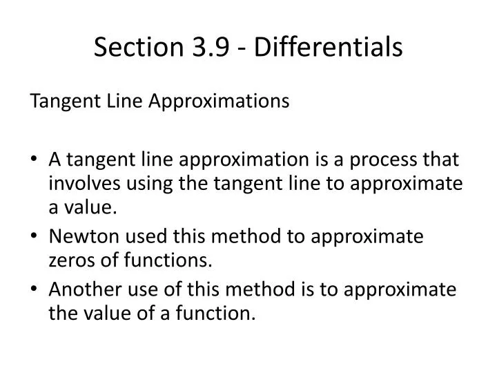 section 3 9 differentials