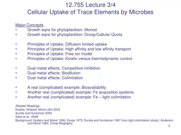 12 755 lecture 3 4 cellular uptake of trace elements by microbes