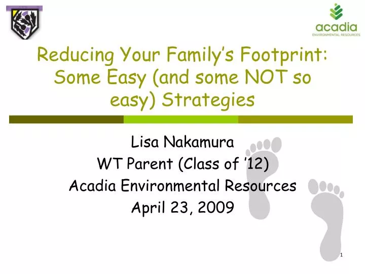 reducing your family s footprint some easy and some not so easy strategies