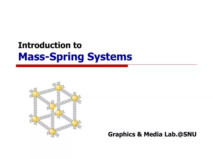 introduction to mass spring systems