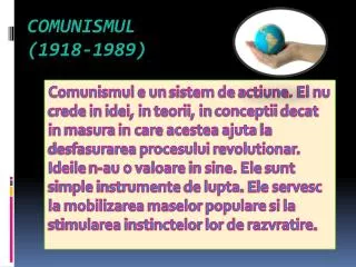 Comunismul (1918-1989)
