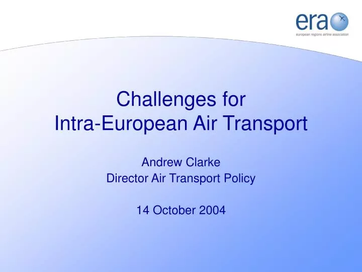 challenges for intra european air transport