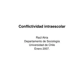 conflictividad intraescolar