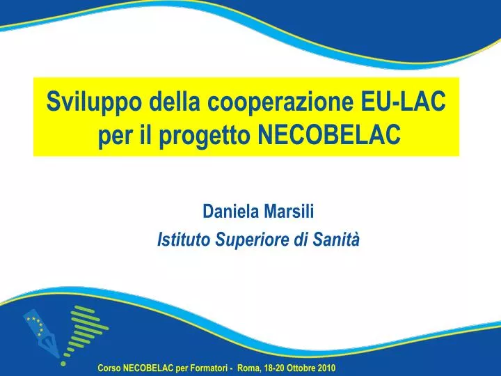 sviluppo della cooperazione eu lac per il progetto necobelac