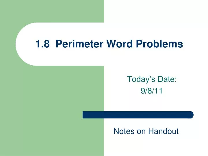 1 8 perimeter word problems