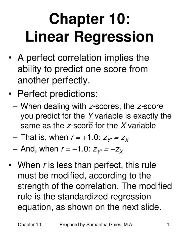 chapter 10 linear regression