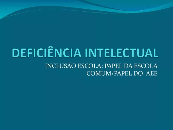 defici ncia intelectual