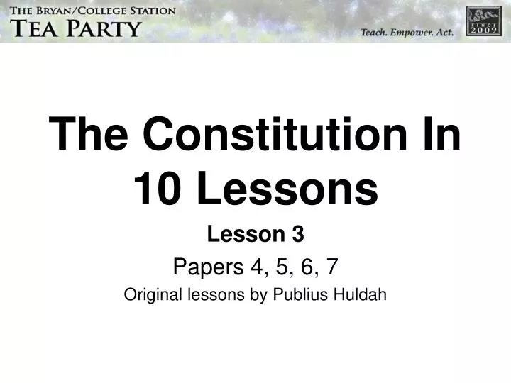 the constitution in 10 lessons