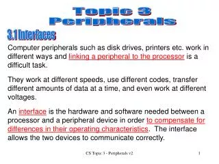 Topic 3 Peripherals