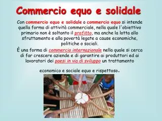 commercio equo e solidale