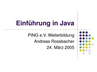 einf hrung in java