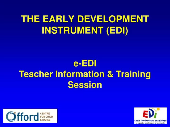 the early development instrument edi