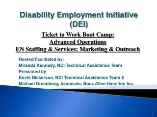 Hosted/Facilitated by: Miranda Kennedy, NDI Technical Assistance Team Presented by: