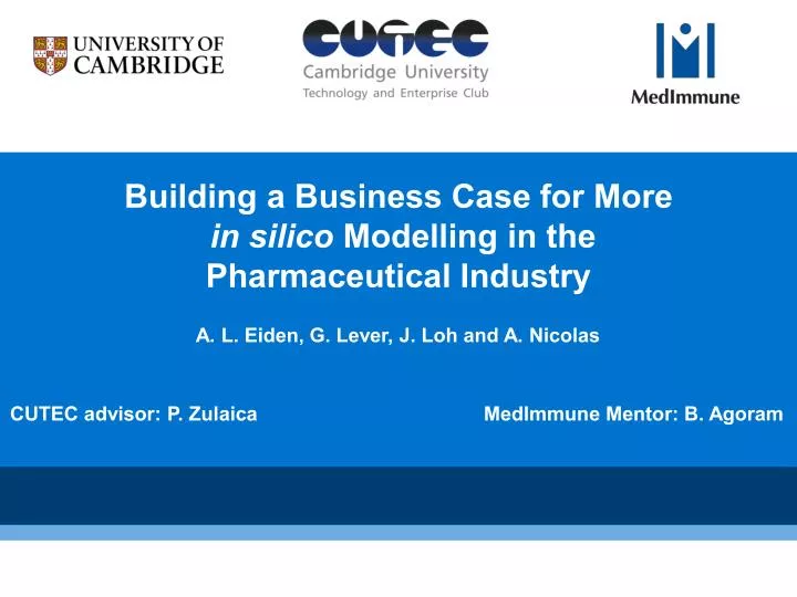 building a business case for more in silico modelling in the pharmaceutical industry