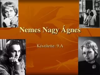 Nemes Nagy Ágnes