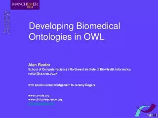 Developing Biomedical Ontologies in OWL