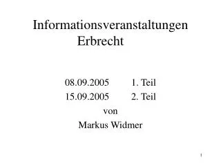 informationsveranstaltungen erbrecht
