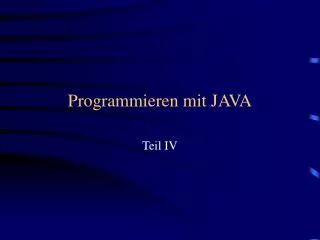 programmieren mit java