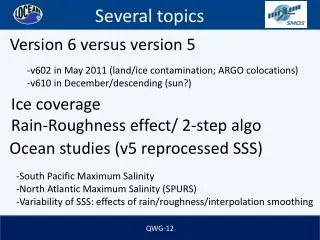 Ocean studies (v5 reprocessed SSS)