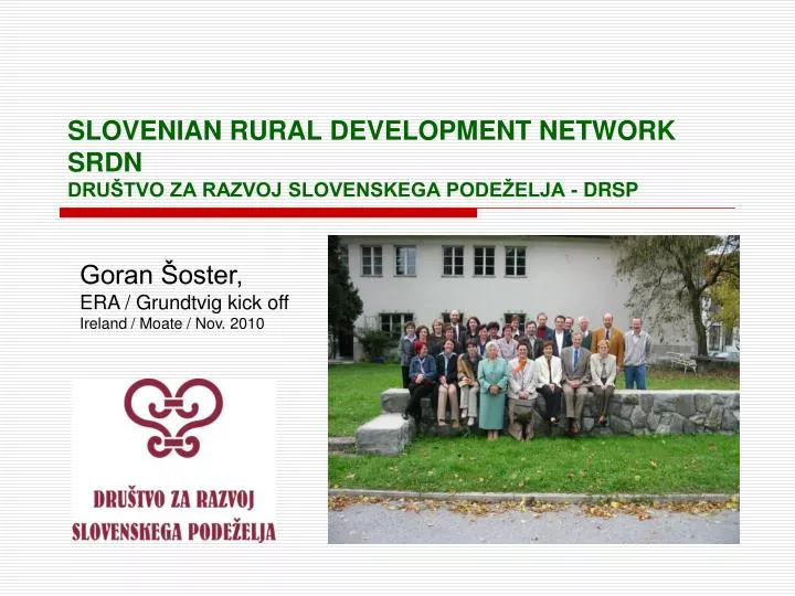 slovenian rural development network srdn dru tvo za razvoj slovenskega pode elja drsp