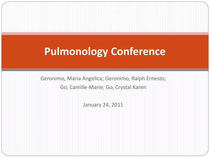 pulmonology conference