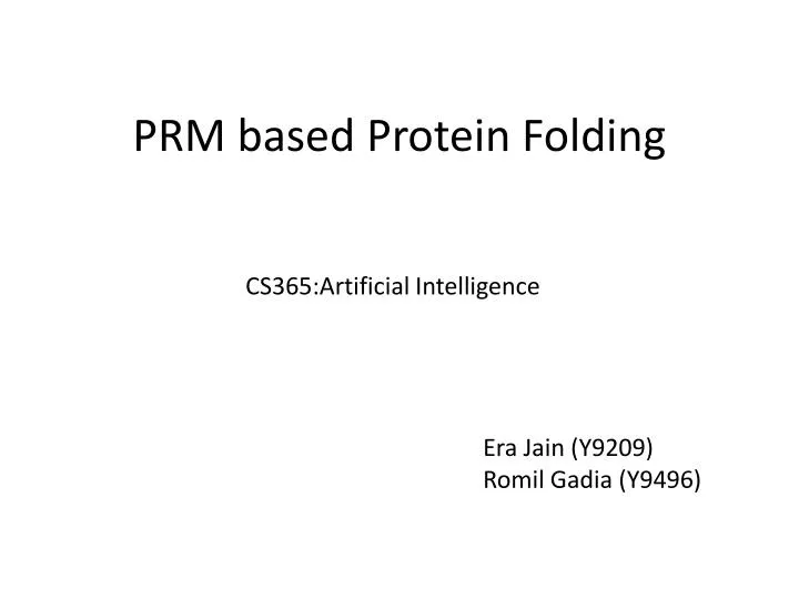 prm based protein folding