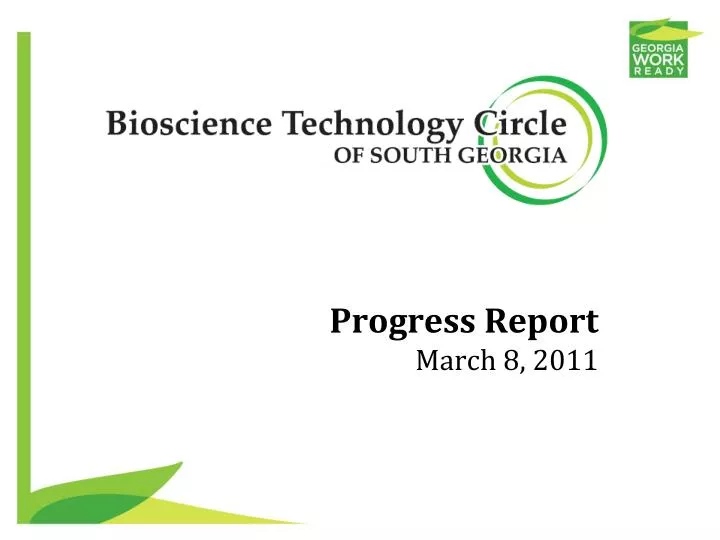 progress report march 8 2011