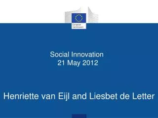 Social Innovation 21 May 2012