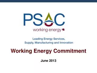 Working Energy Commitment