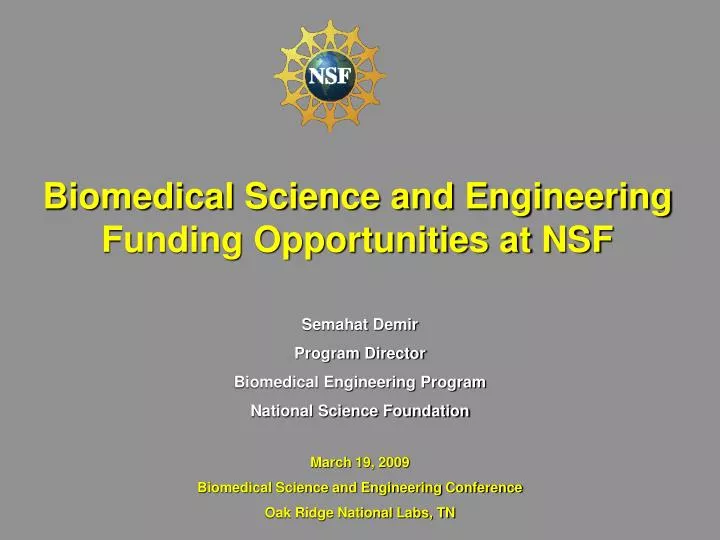 biomedical science and engineering funding opportunities at nsf