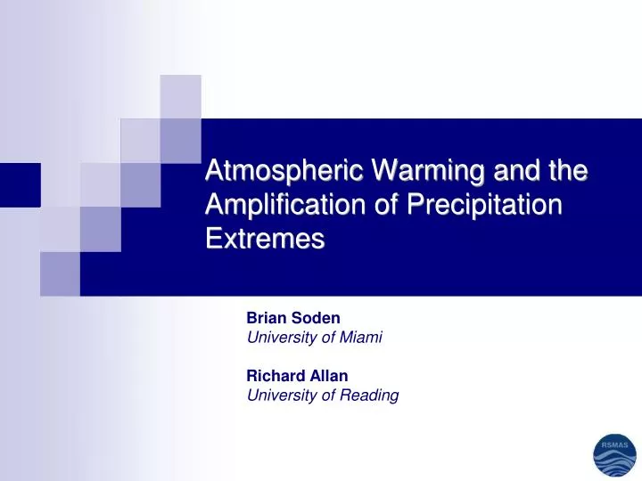 atmospheric warming and the amplification of precipitation extremes