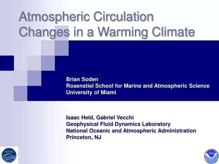 atmospheric circulation changes in a warming climate