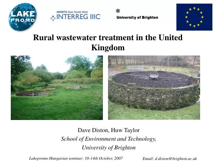 rural wastewater treatment in the united kingdom