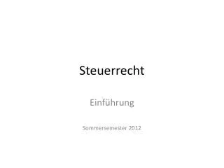 steuerrecht