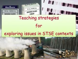 Teaching strategies for exploring issues in STSE contexts