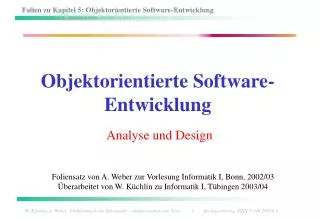 objektorientierte software entwicklung