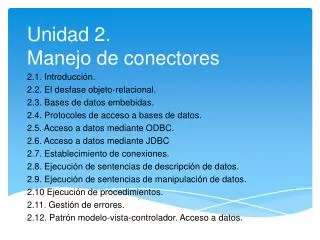 unidad 2 manejo de conectores
