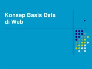 Konsep Basis Data di Web
