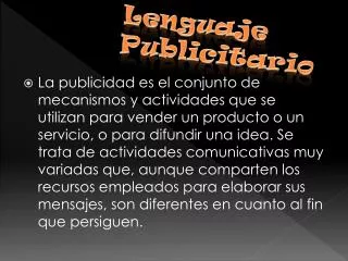 lenguaje publicitario